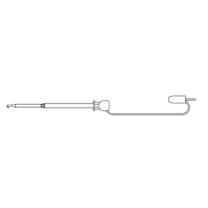 long mini-test hook to stacking standard 0.08 in (2.03 mm) pin plug with socket (jack) test lead