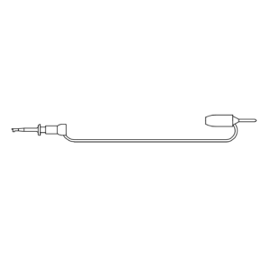 micro-hook to stacking standard 0.08 in (2.03 mm) pin plug with pin socket (jack) test lead