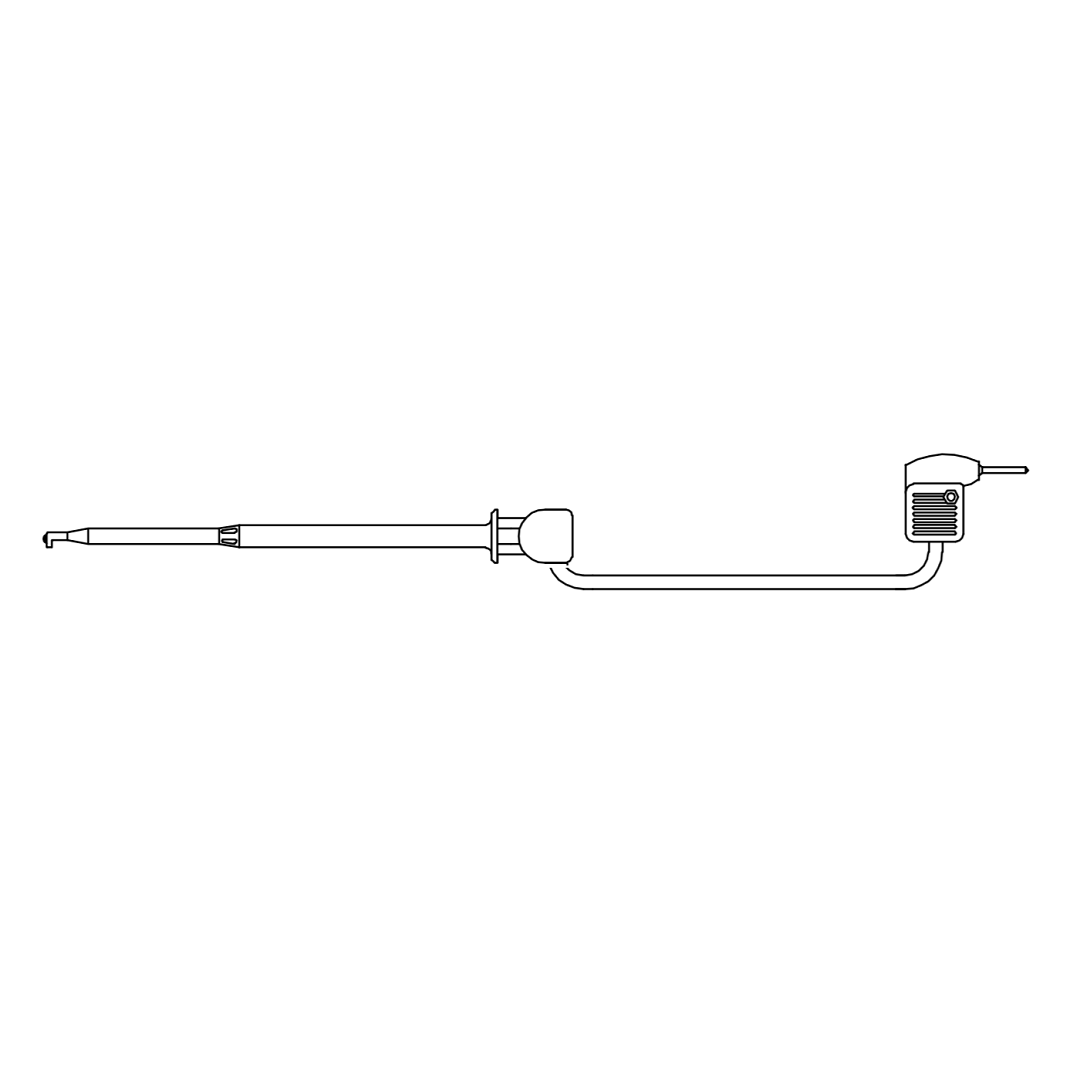 long mini-hook to standard meter handle pin plug test lead