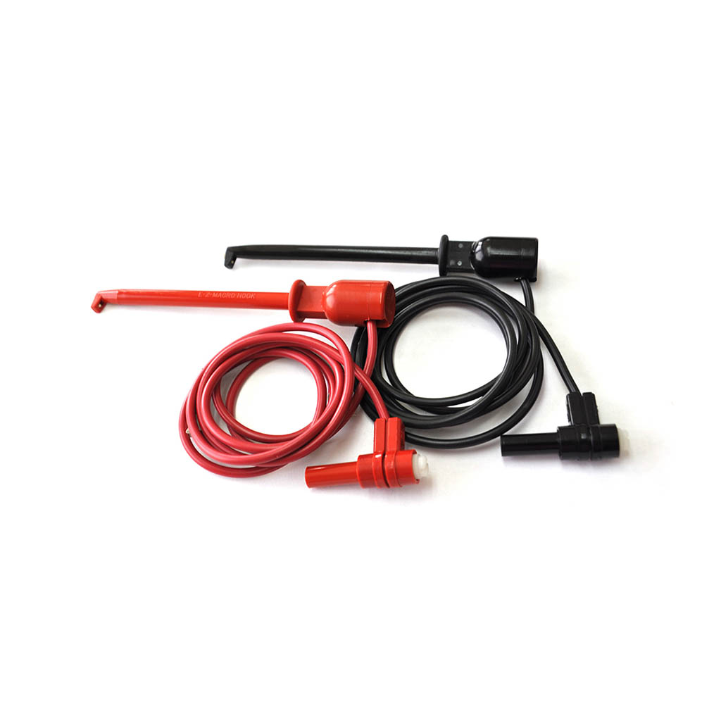 4 mm 633XEL-48R/B 18 AWG PVC Banana Plug 48 Test Lead Black - Set of 2: Red E-Z-HOOK Insulation-Piercing Macro-Hook Adapter to Standard 