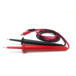Pin Tip Test Probe to Heavy-Duty Standard Banana Plug 18 AWG PVC Test Lead (Part #:658 - Set of 2: 1 Red and 1 Black)
