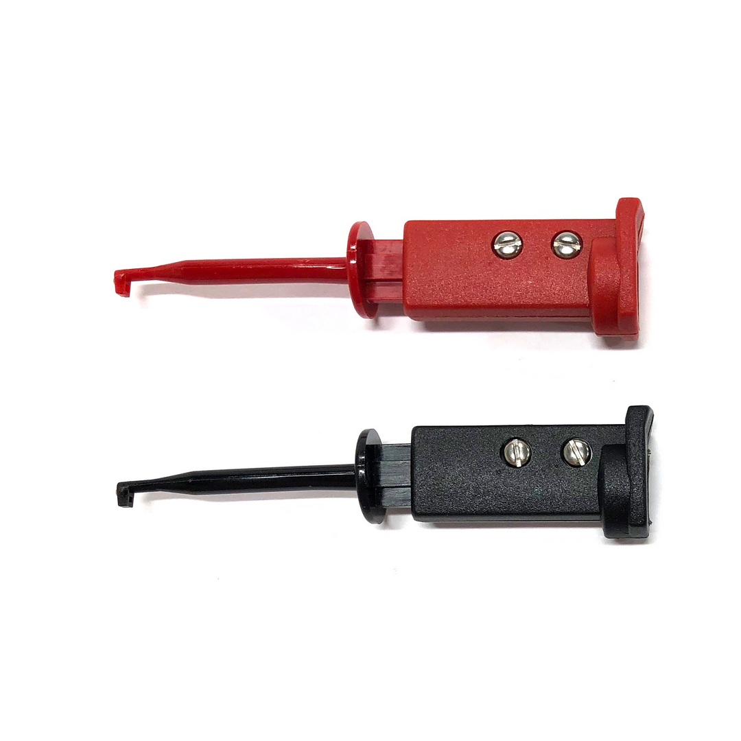 E-Z Hook 8036R/B - X100W Mini-hook with standard banana socket adapter in  plunger, set of 2, red/black