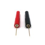 Set of 2: Red & Black Back Probe to Banana Socket (Jack) Adapter (#8064) showing needles