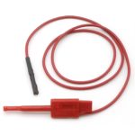P25 pico micro-hook to standard square socket with heat shrink sleeve on 28 awg pvc test lead wire