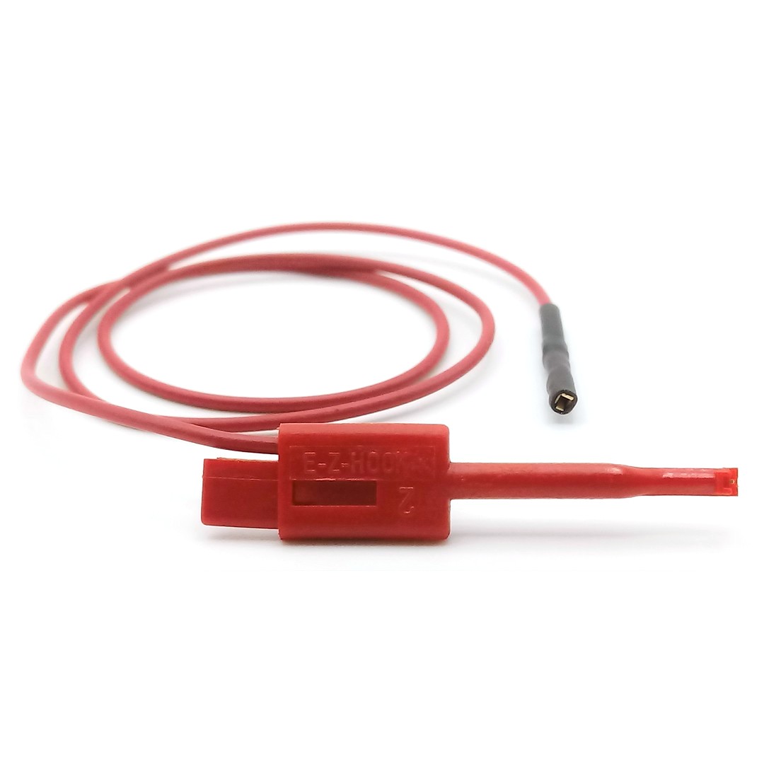 pico micro-hook to standard square socket with a heat shrink sleeve 24 awg teflon test lead
