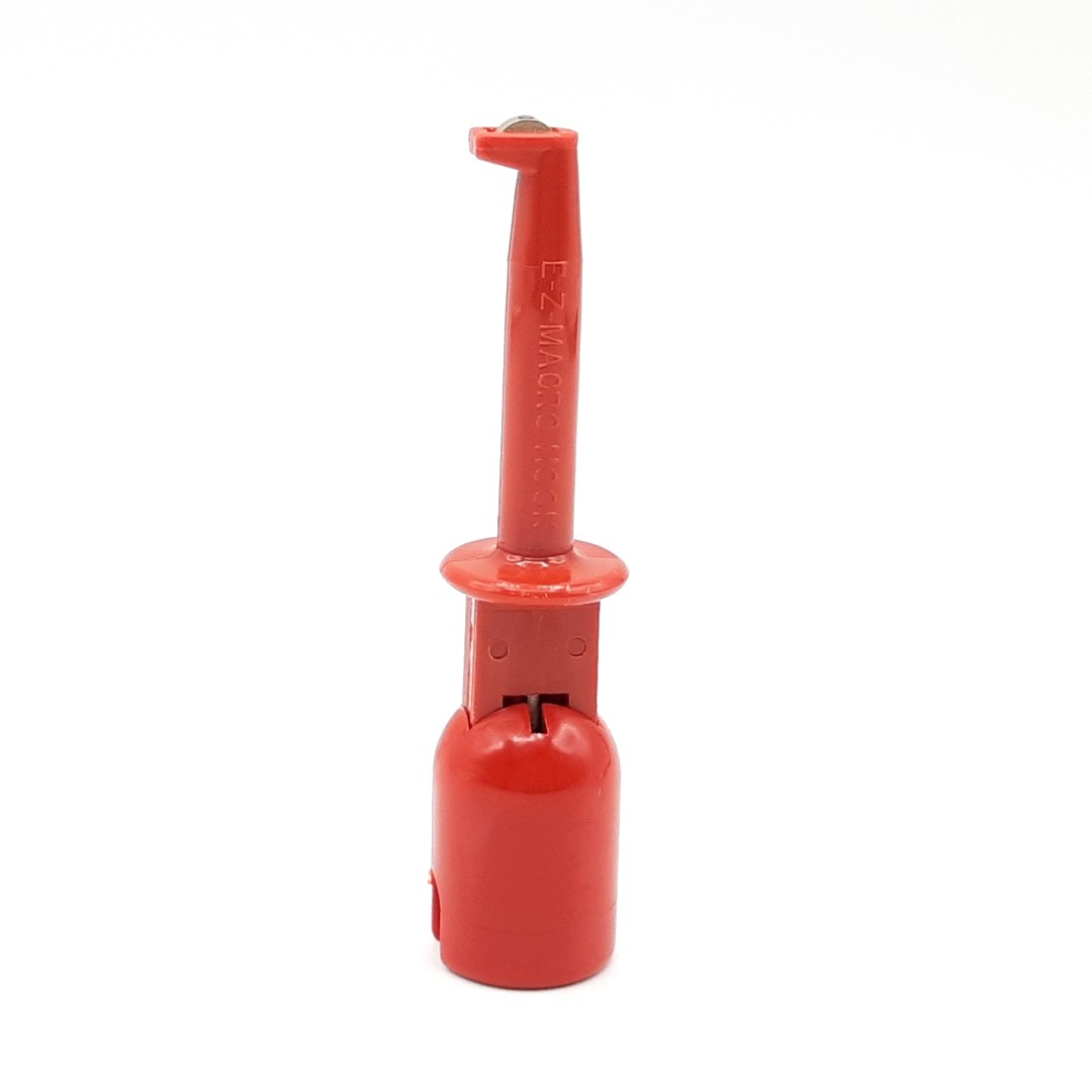 Multimeter Test Lead - Insulation-Piercing Macro-Hook to Standard Banana  Plug (4mm) (18 AWG PVC - 36 Long) - Set of 2: Red, Black (BXJL-36R/B)