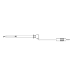 long fully insulated standard mini-hook to standard 4 mm style heavy-duty banana plug test lead
