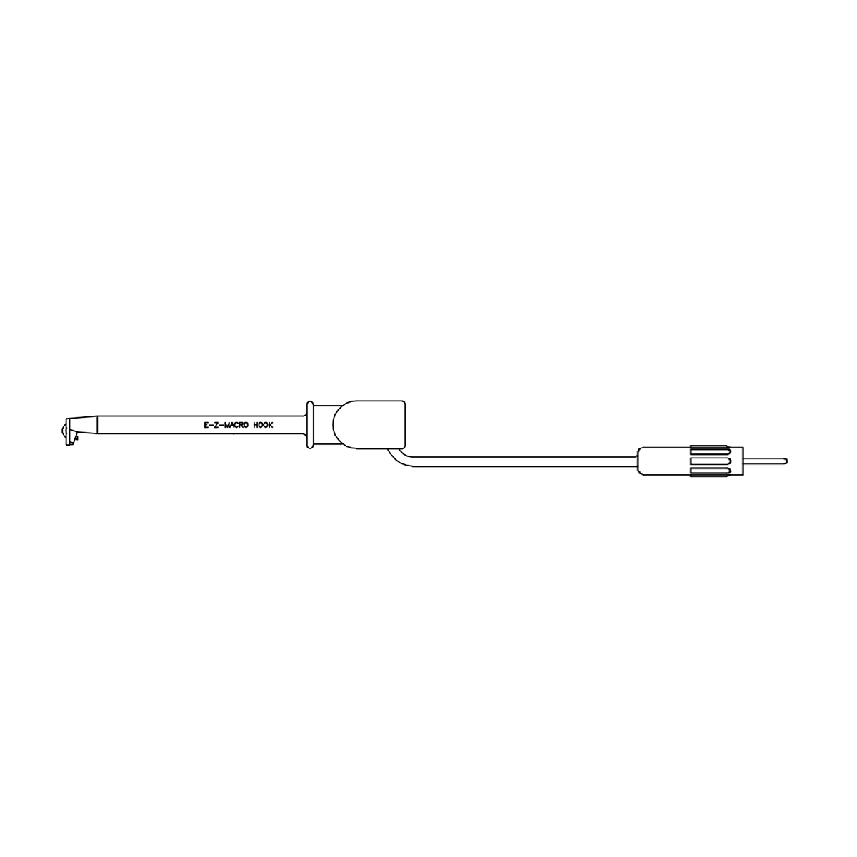 long macro-hook to standard pin plug test lead