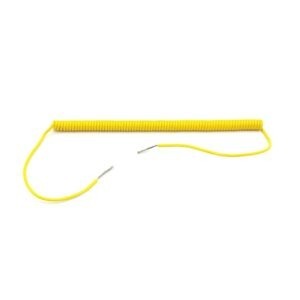 22 AWG PVC Coil Cord Test Lead Wire - Yellow